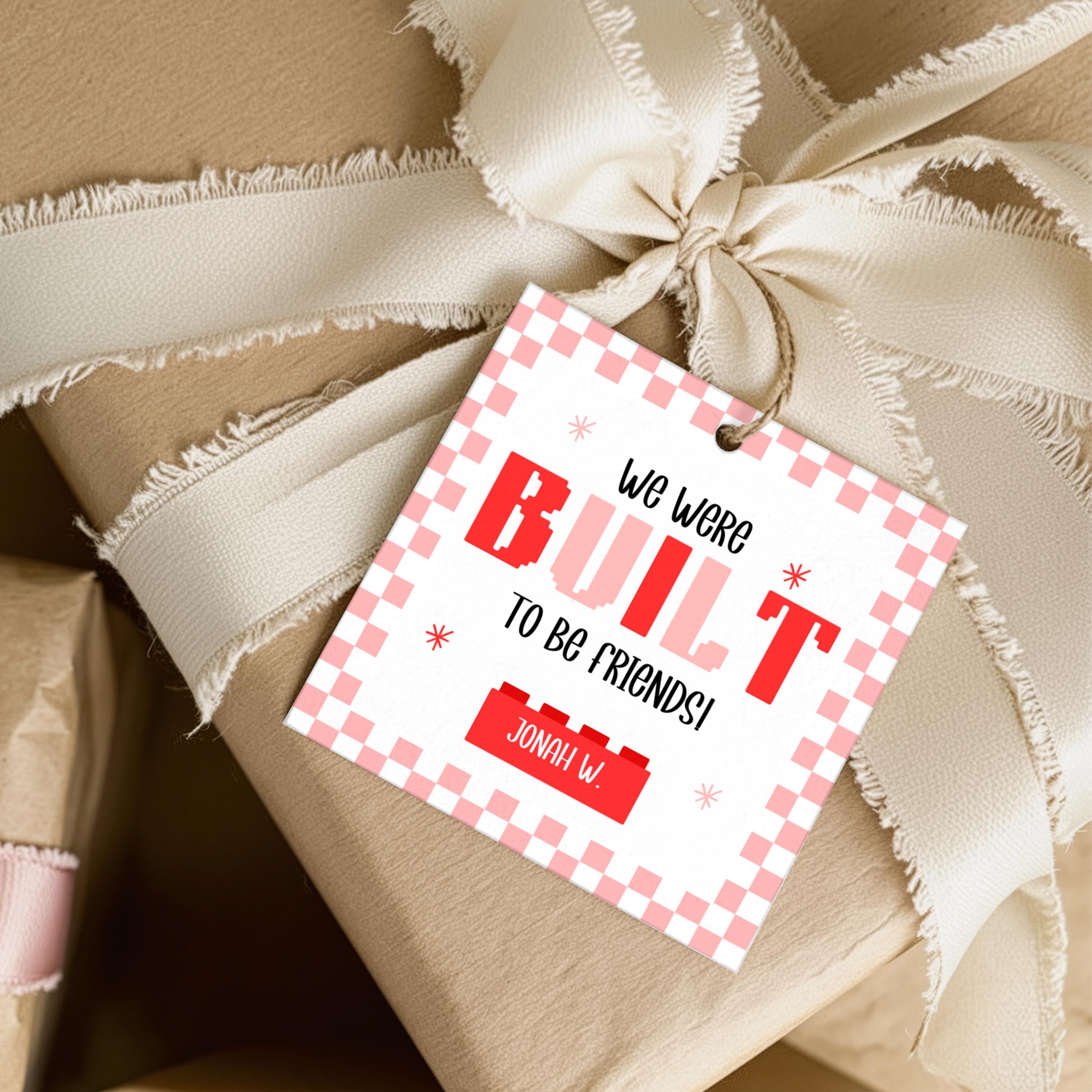 Brick Valentine's Gift Tag, Printable Classroom Favor (digital File) - Etsy
