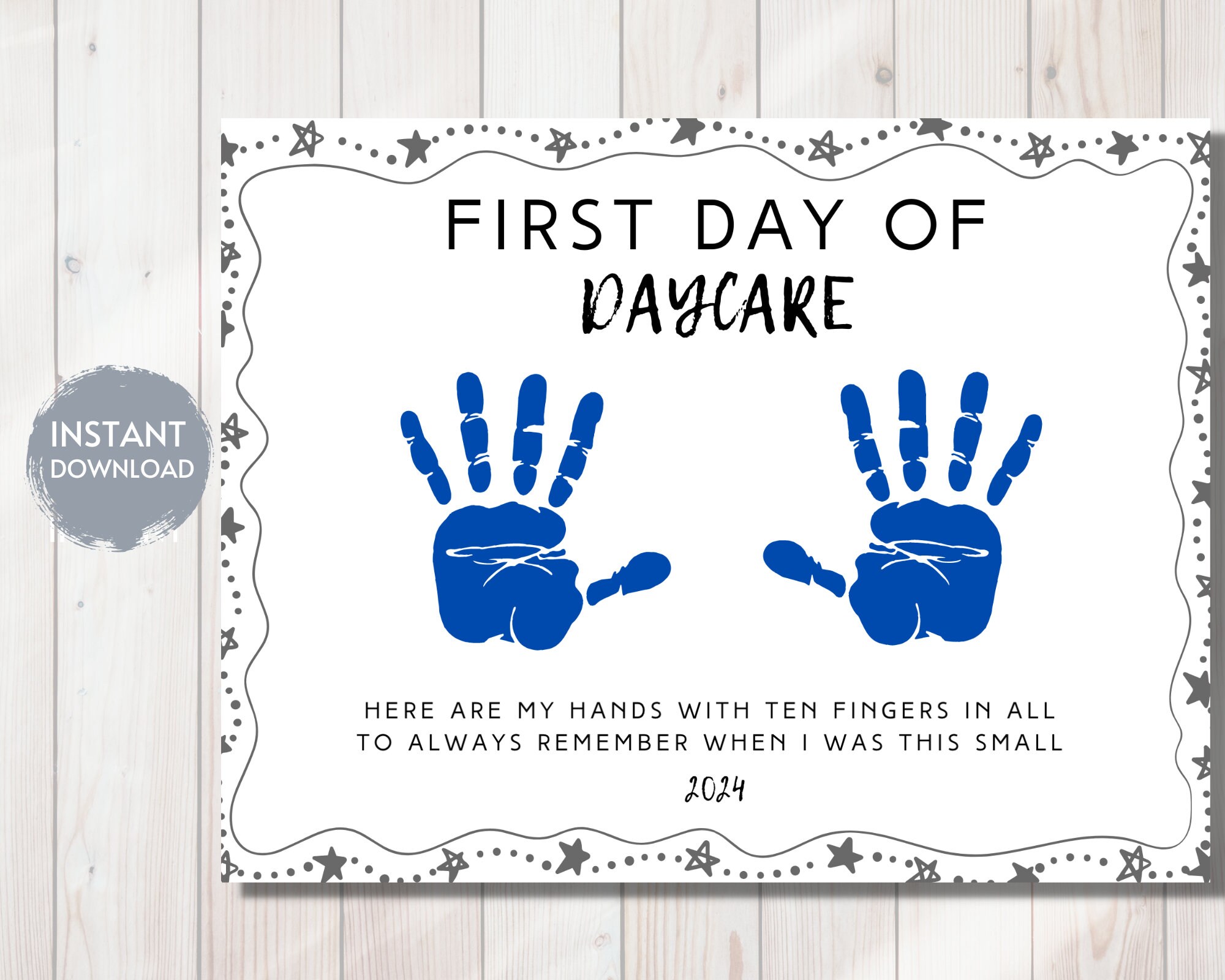 first-day-of-daycare-handprint-art-project-back-to-school-printable-digital-download-kids-craft-baby-s-first-keepsake-diy-poem-etsy
