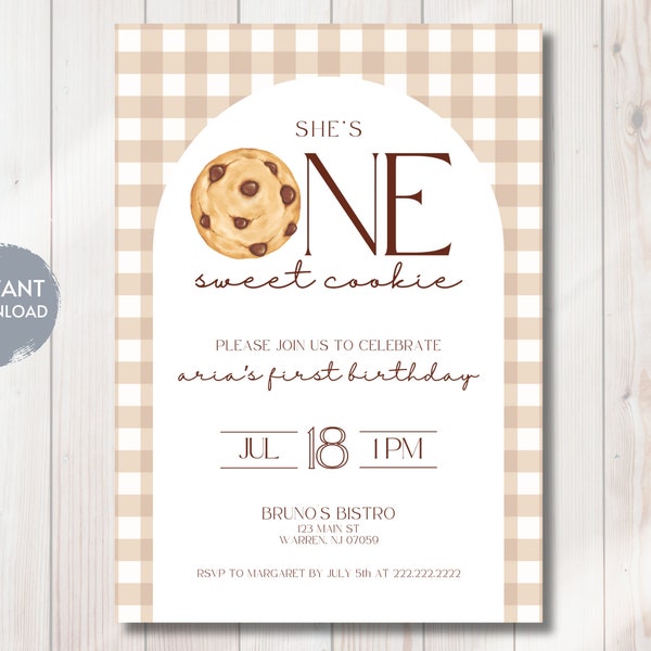 One Sweet Cookie Birthday Party - Etsy