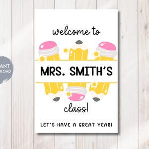 Welcome To My Class Tag, First Day of School Teacher Tag, Welcome to Class Gift Tag, Back to School Gift Tag, Printable, DIY