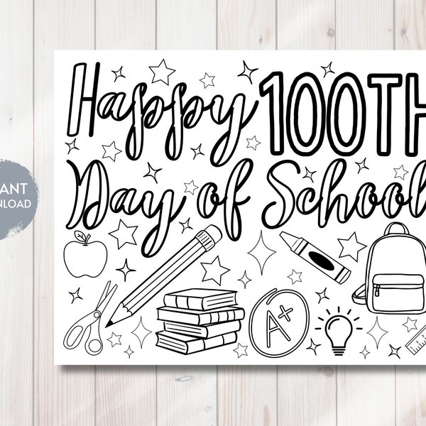 100th Day of School - Etsy