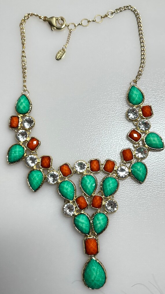 Beautiful AMRITA SINGH Turquoise- Coral Necklace
