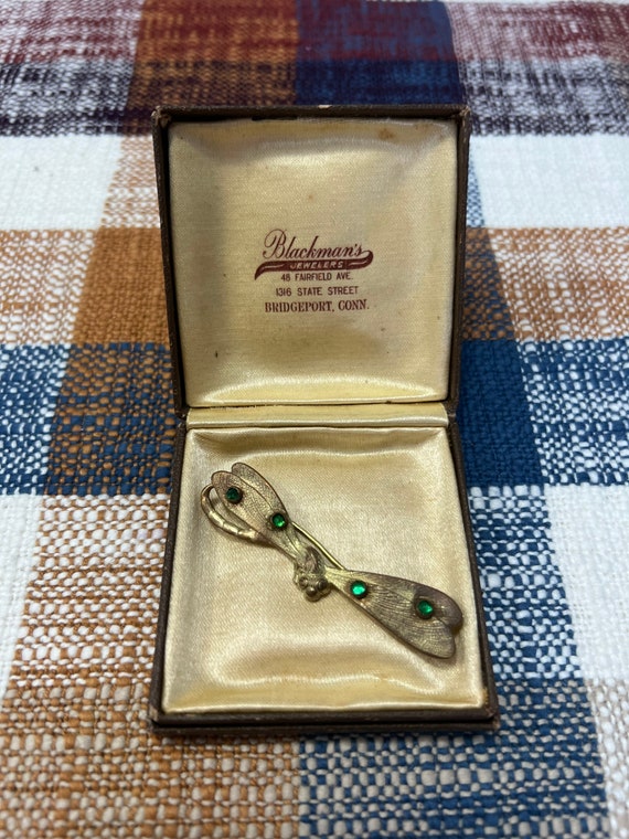 Beautiful Antique 1900’s Brass DragonFly Pin