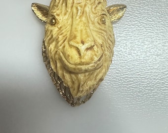 Colgante de cabeza de carnero esmaltado RAZZA vintage de 1970