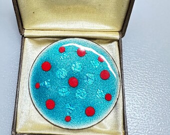 Beautiful 1960’s Enameled Made Century Brooch