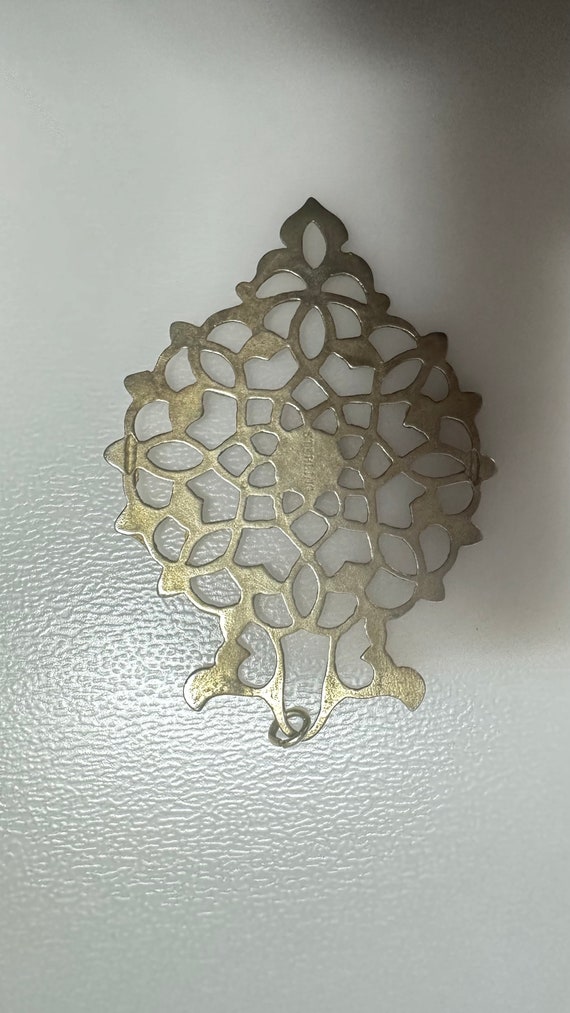 Beautiful Vintage 1940’s STERLING Gold Toned Flora