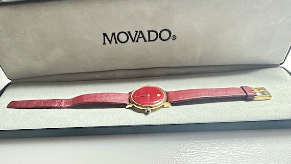 LQQK RARE Beautiful Vintage Ladies Red 1970 s Movado Watch Etsy
