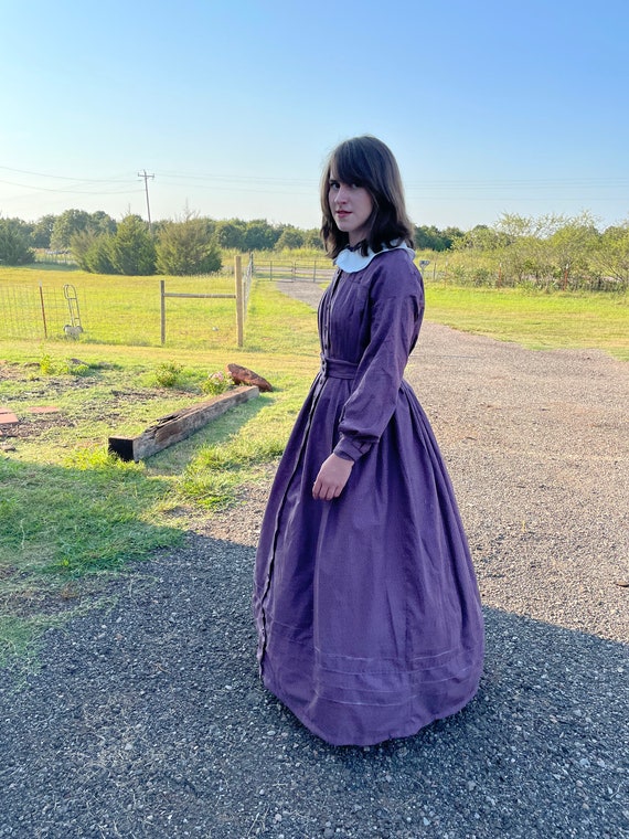 1860s Victorian Work day Dress Etsy Canada