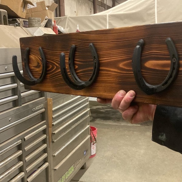 Horseshoe Coat Rack Etsy