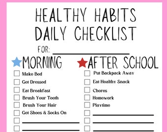 Dagelijkse routine voor kinderen: checklist gezonde gewoonten (pdf)
