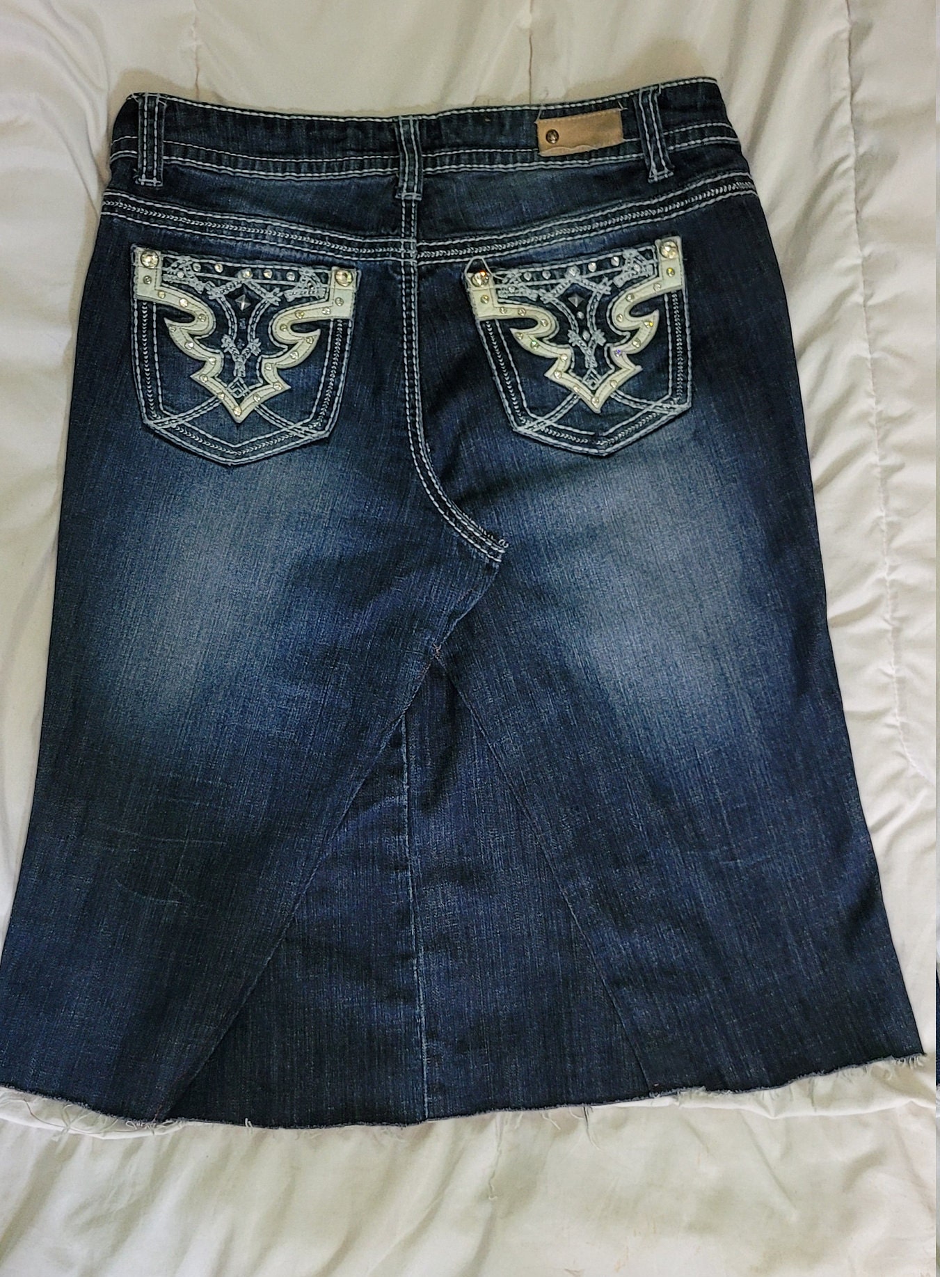 Jean skirt ladies 12 Etsy