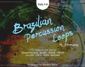 Paquete de Loops de Percusión Brasileña (Vols 1-4) (.wav, .aiff y Apple Loops)