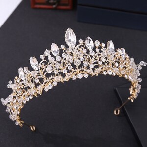 Wedding Hair Accessories Zirconia Rhinestones Tiaras and Crowns Crystal Headband Women Brides Pageant Prom Diadem Bridal Jewelry