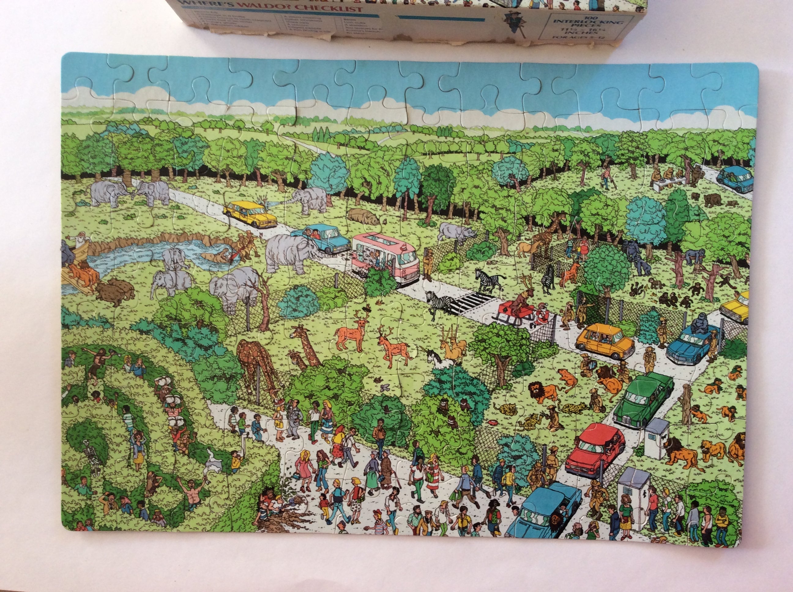 Vintage 1989 Where's Waldo Safari Puzzle COMPLETE - Etsy