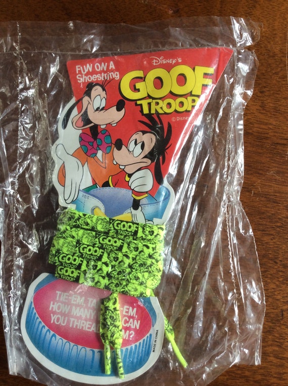 Vintage Goof Troop Shoelaces FACTORY SEALED