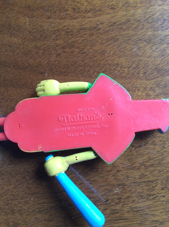 Vintage Nathan's Hotdog Bendable Toy Figure - Etsy