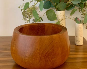 Vintage Dansk Teak Wood Bowl by Jens Quistgaard, Dansk Designs Denmark 1960s