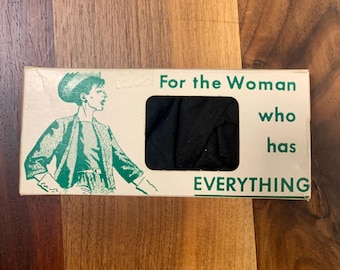 Vintage 50s MCM Gag Gift: Black Nylon Hose Sock Purse