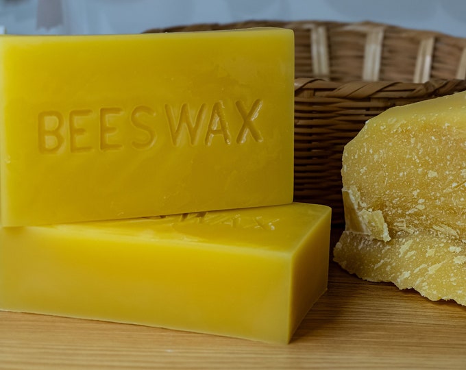 1 Lb / 16 Oz Pure Beeswax Block, 1 Pound Bees Wax Bulk Supply, Homemade ...