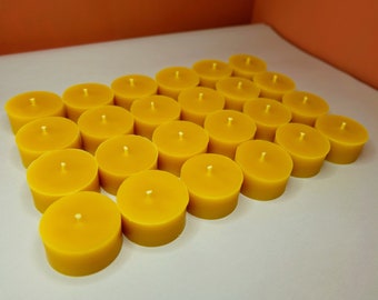 Bulk Tealight Candles Refill, Beeswax Candle Refill, Beeswax Tealights, Non Toxic Bees Wax Tea Lights, Winter Candles, Bulk Candle Set Pack