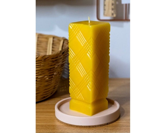 Pure Beeswax Candle Pillar, Natural Bees Wax Candles, Cool Candles,  Decorative Candles, Aesthetic Candles, Shaped Candles, Homemade Candles