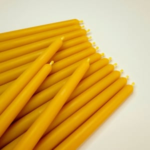 Bulk Taper Candles, Beeswax Candle Set, Bees Wax Candle Sticks, Dinner Candles, Wall Candlestick, Tall Beeswax Taper Refill, Tapered Candles image 1