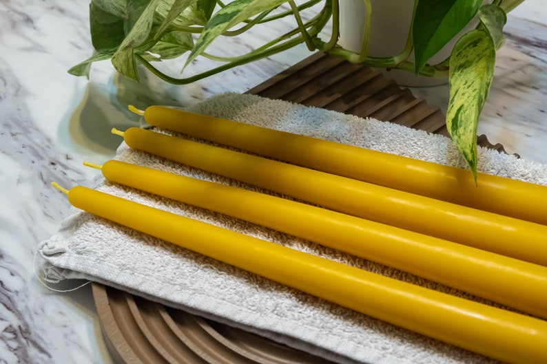 Bulk Taper Candles, Beeswax Candle Set, Bees Wax Candle Sticks, Dinner Candles, Wall Candlestick, Tall Beeswax Taper Refill, Tapered Candles image 5