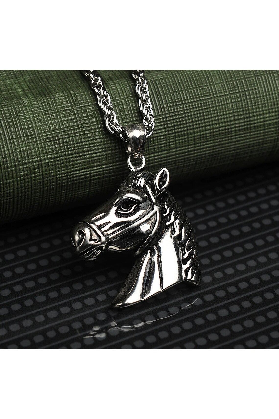 Horse necklace Horse head Pendant Stainless steel jewelry Etsy