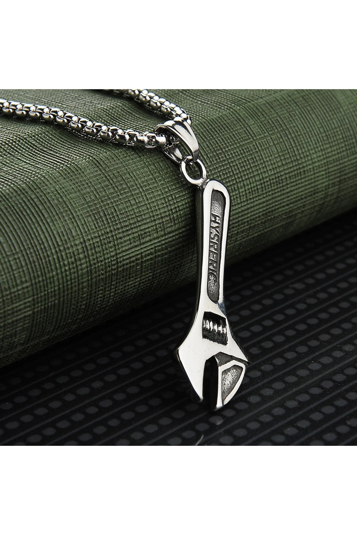 Wrench Necklace Screw Wrench Pendant Stainless Steel Etsy