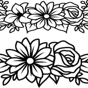 Flower bumper sticker window decal