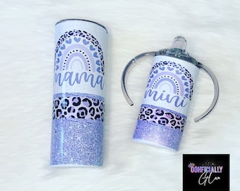 Mama and Mini Tumbler, Mama Tumbler and Mini Tumblers, Rainbow Tumblers, Mommy and Me, Mothers Day Gift