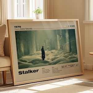 Stalker Movie Poster | Minimalist Movie Poster | Andrei Tarkovsky Movie | Custom Movie | Wall Art Print | Home decor | Horizontal Poster
