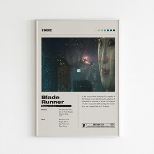 Blade Runner Movie Poster | Minimalist Movie Poster | Ridley Scott | Custom Movie Print | Wall Art Print | Home decor | Couple Gift