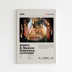2001: A Space Odyssey Movie Poster | Minimalist Movie Poster | Kubrick | Custom Movie Print | Wall Art Print | Home decor | Couple Gift