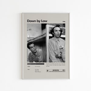 Down by Law Movie Poster: Jim Jarmusch Film, Minimalist Art Print