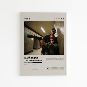 Léon: The Professional Movie Poster - Minimalist Jean Reno Print
