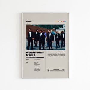 Reservoir Dogs Movie Poster: Tarantino Minimalist Print