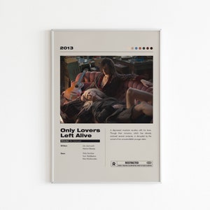 Nur Liebhaber links Alive Poster | Minimalistisches Filmplakat | Jim Jarmusch | Film Print | Wand Kunst Druck | Wohnkultur | Paar Geschenk