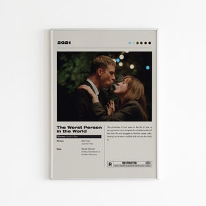 The Worst Person In The World Print |Minimalist Movie Poster | Joachim Trier | Custom Movie Print | Wall Art Print | Home decor |Couple Gift