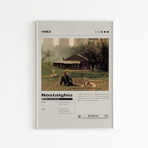 Nostalgie Poster | Minimalistisches Filmplakat | Andrei Tarkowskij | Benutzerdefinierte Film Druck | Wand Kunst Druck | Paar Geschenk