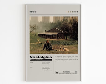 Poster del film Nostalghia / Poster minimalista del film / Andrej Tarkovskij / Stampa personalizzata del film / Stampa artistica da parete / Arredamento per la casa / Regalo di coppia