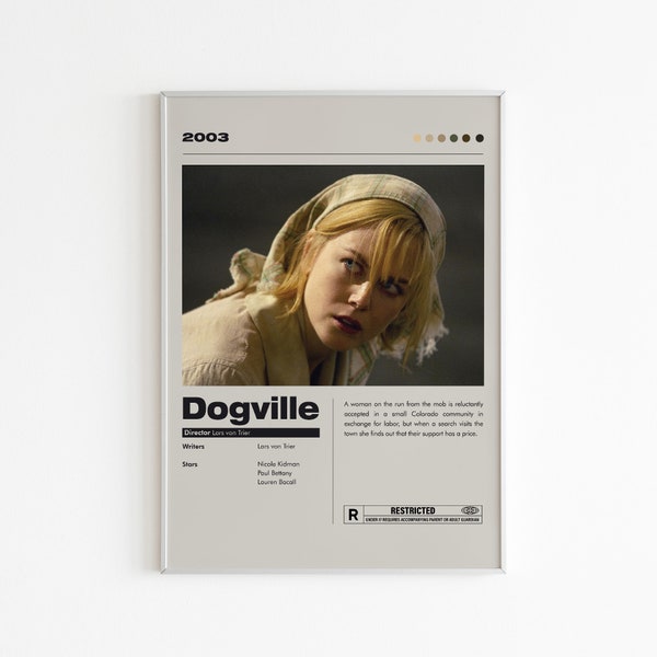 Dogville Movie Print | Minimalist Movie Poster | Lars von Trier | Custom Movie Print | Wall Art Print | Home decor | Couple Gift