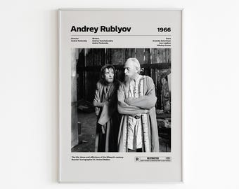 Andrei Rublev Movie Poster | Tarkovsky Movie Art Print | Iconic Russian Cinema Wall Art | Home decor | Cult Classic Movie