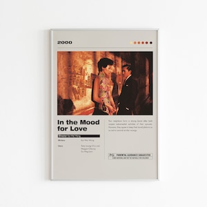 In the Mood for Love Movie Poster: Minimalist Film Art Print