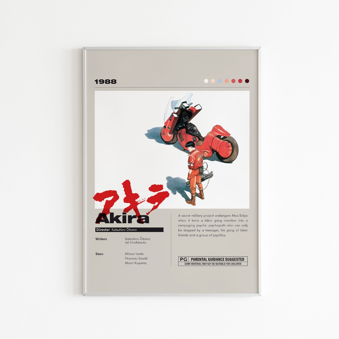 Akira Movie Poster: Minimalist Anime Wall Art Print - Etsy