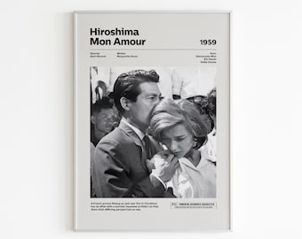 Hiroshima Mon Amour Poster | Minimalistische französische New Wave Kunst