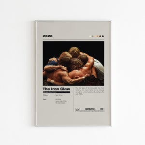 The Iron Claw Movie Poster: Minimalist Wall Art Print