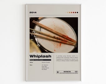 Whiplash Movie Poster | Minimalist Movie Poster | Music Movie | Custom Movie Print | Wall Art Print | Home decor | Couple Gift