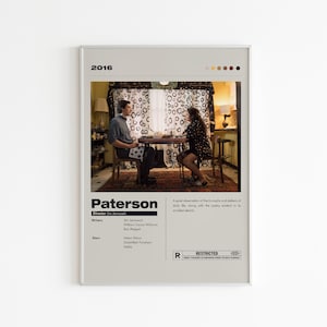 Paterson Movie Poster: Minimalist Jim Jarmusch Film Print