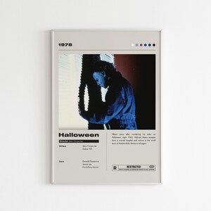 Halloween Movie Poster: Minimalist Horror Film Print